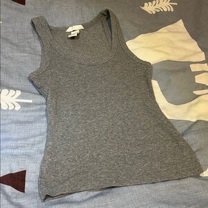 H&M Gray Ribbed Tank Top